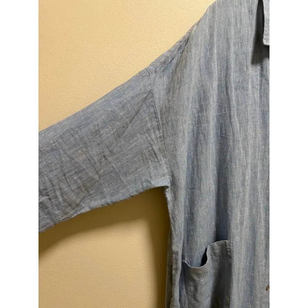 J. Jill Pure Jill Linen Lagenlook Relaxed Midi Dress Women's Size XL Petite